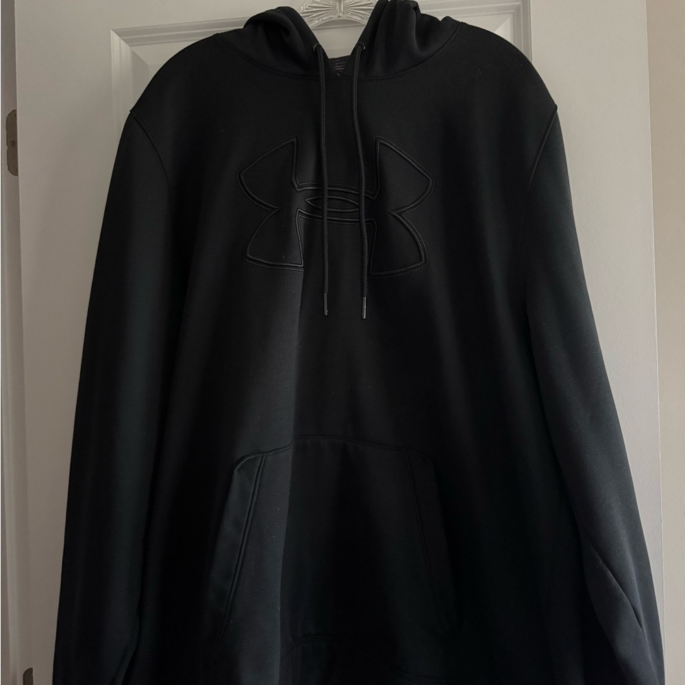 Under Armour Men's Classic Black Hoodie with UA Emblem Size XXL - Picture 1 of 5